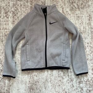 Nike Kids Light Gray Fleece Jacket